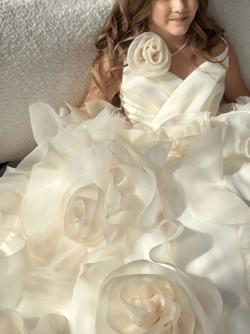 Organza Rosette Sleeveless Maxi Dresses - image 2
