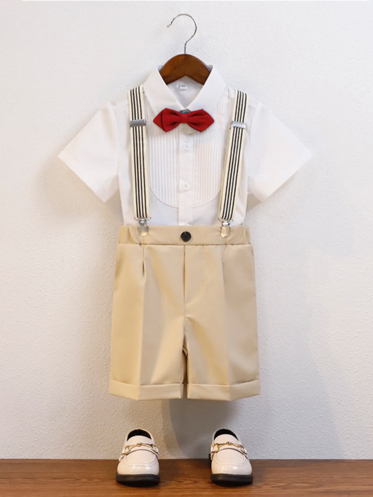 Cotton-Blend Short Sleeve Midi Two-piece set - Beige - 12-13Y - image 1
