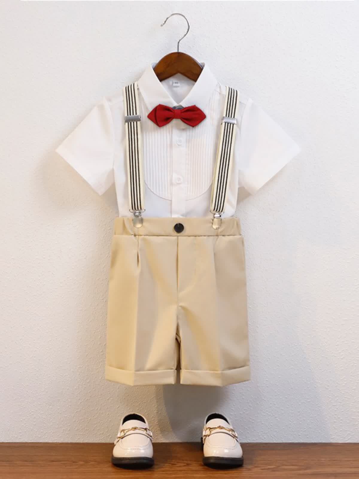 Cotton-Blend Short Sleeve Midi Two-piece set - Beige - 12-13Y - image 1