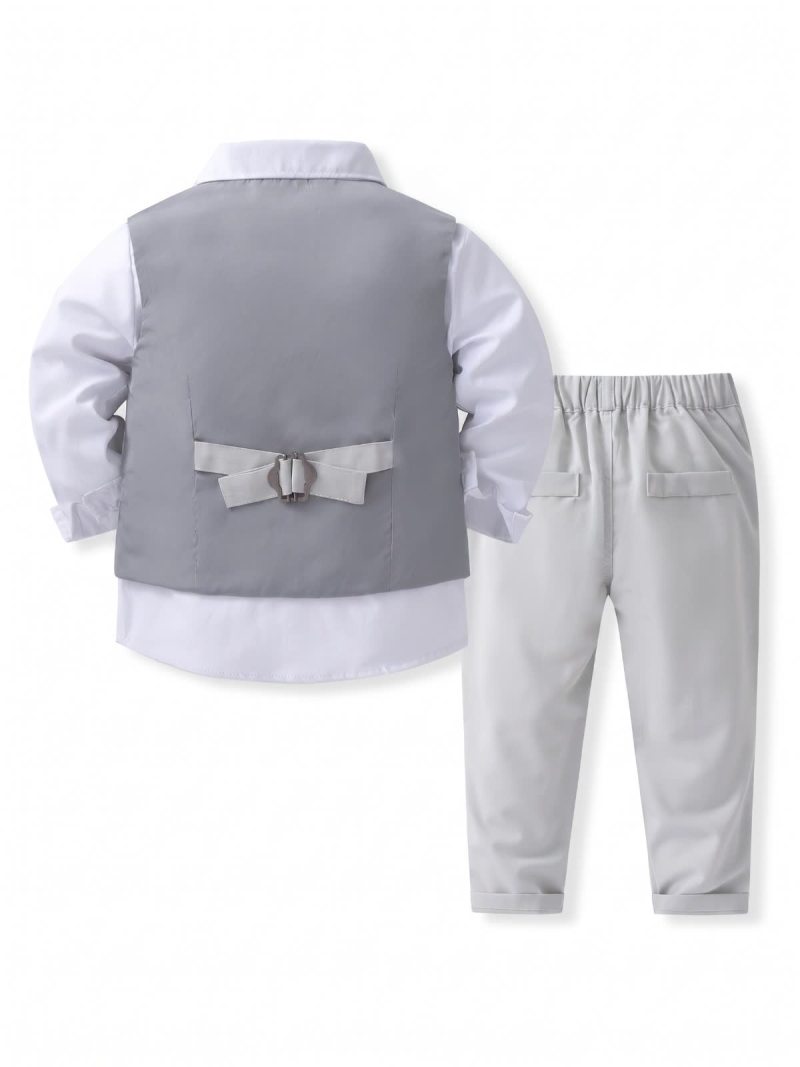 100% Cotton Bow Regular Sleeve Formal Suit - image 2
