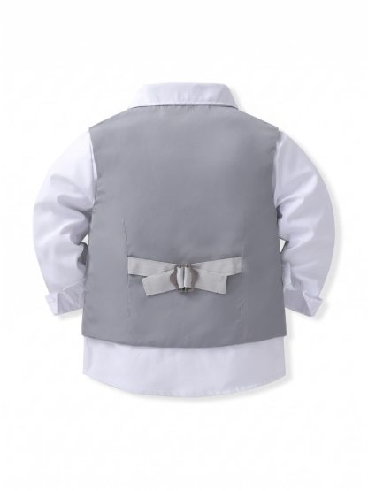 100% Cotton Bow Regular Sleeve Formal Suit - image 4