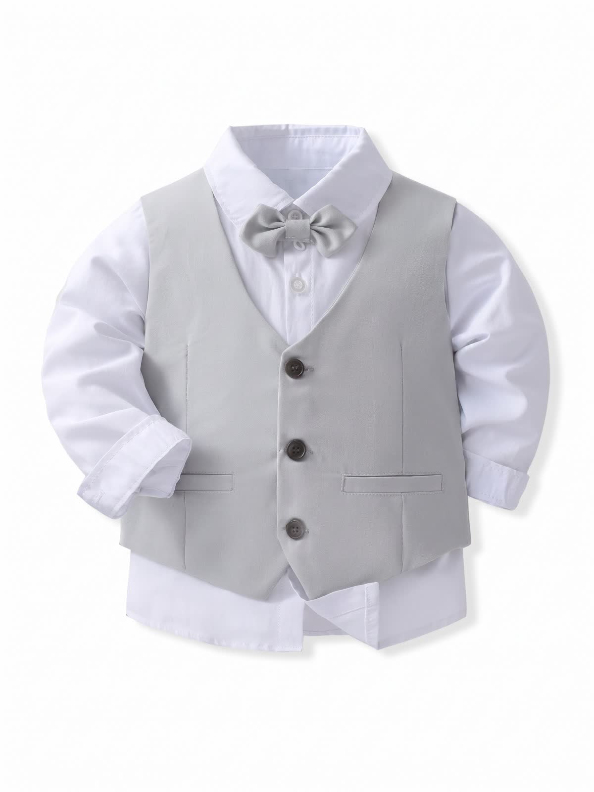 100% Cotton Bow Regular Sleeve Formal Suit - image 3