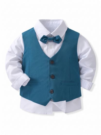 100% Cotton Bow Regular Sleeve Formal Suit - image 43