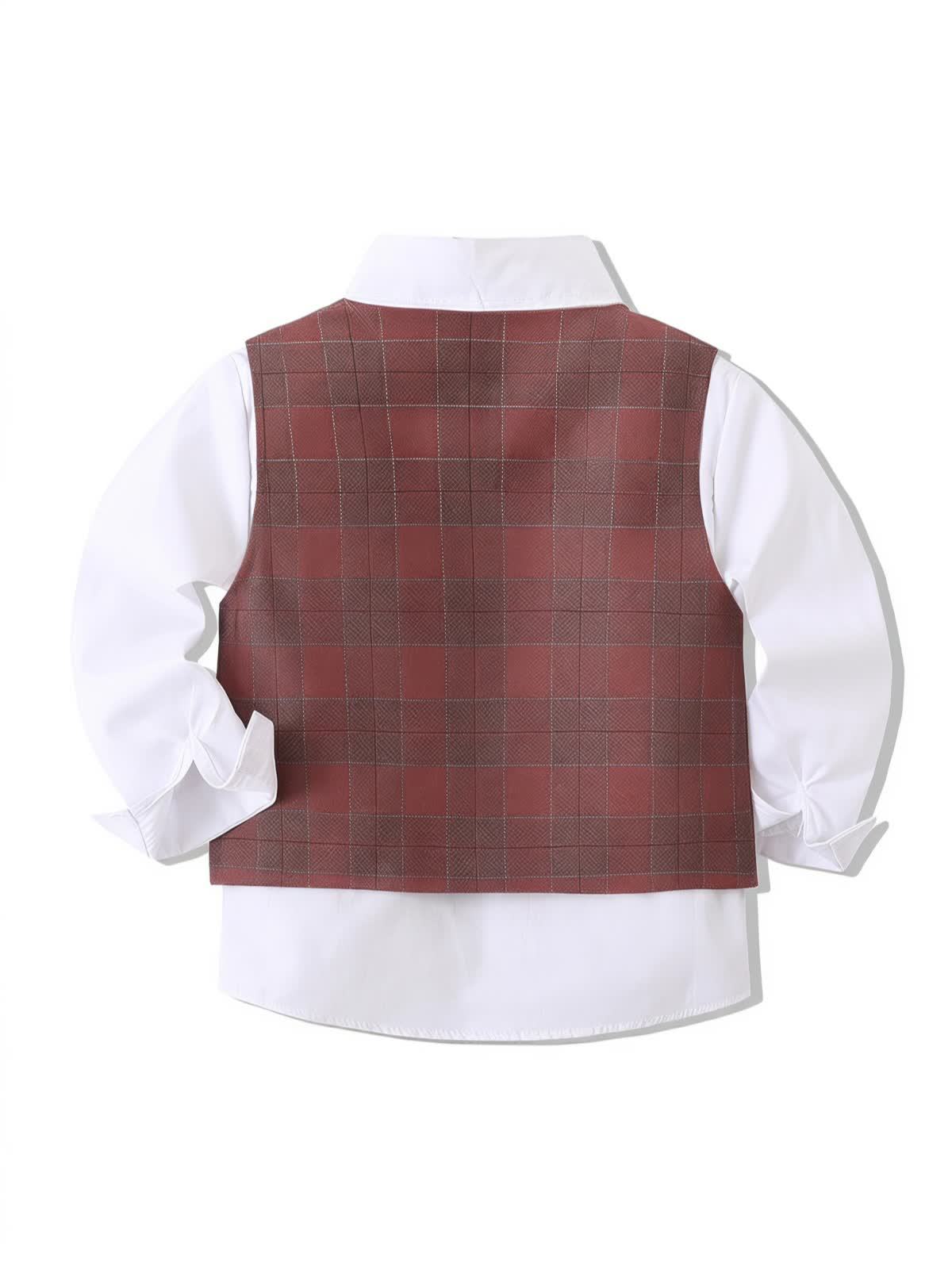Cotton Bow Long Sleeve Regular 3-piece Formal Suit - image 4