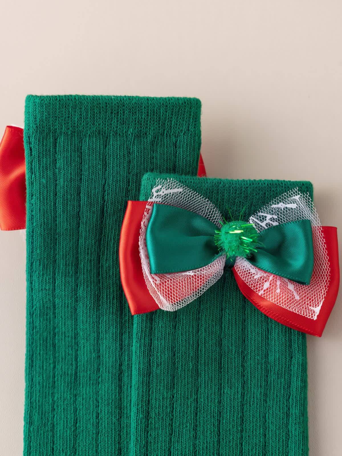 Solid With Bow Socks - image 4