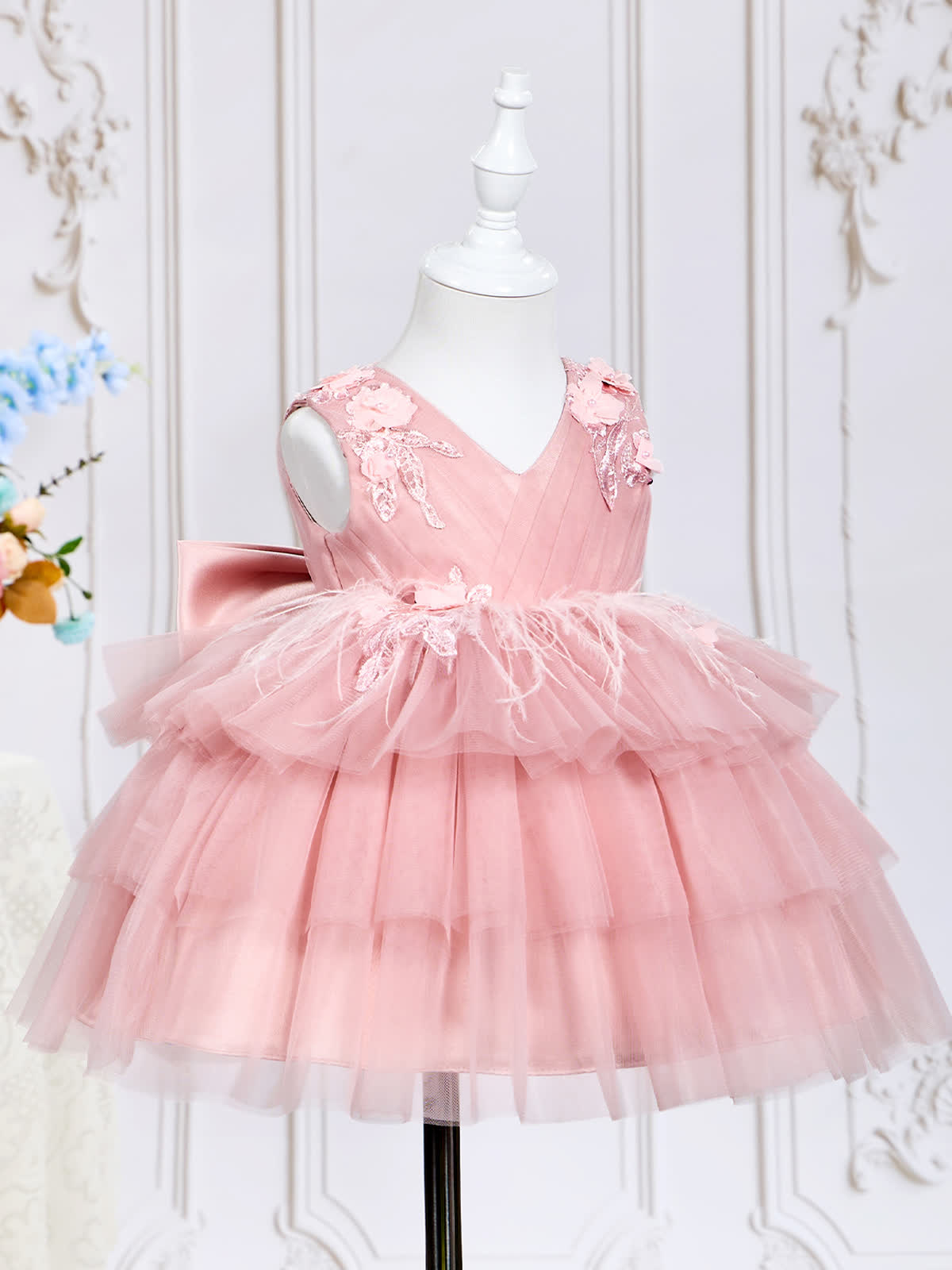 Mesh Rosette Sleeveless Midi Dresses - image 5