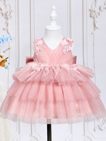 Mesh Rosette Sleeveless Midi Dresses - image 4