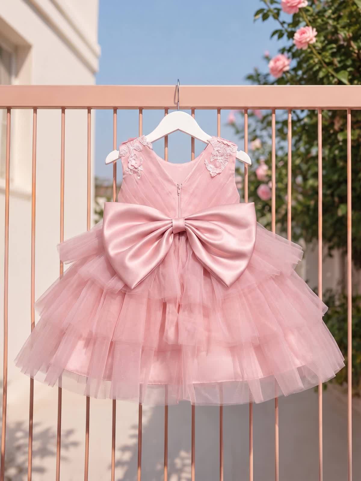 Mesh Rosette Sleeveless Midi Dresses - image 6