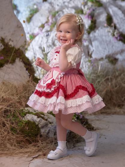 Cotton-Blend Bow Short Sleeve Short Dresses - image 4