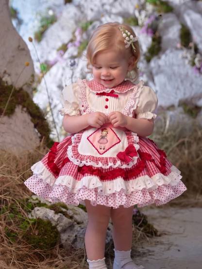 Cotton-Blend Bow Short Sleeve Short Dresses - image 2