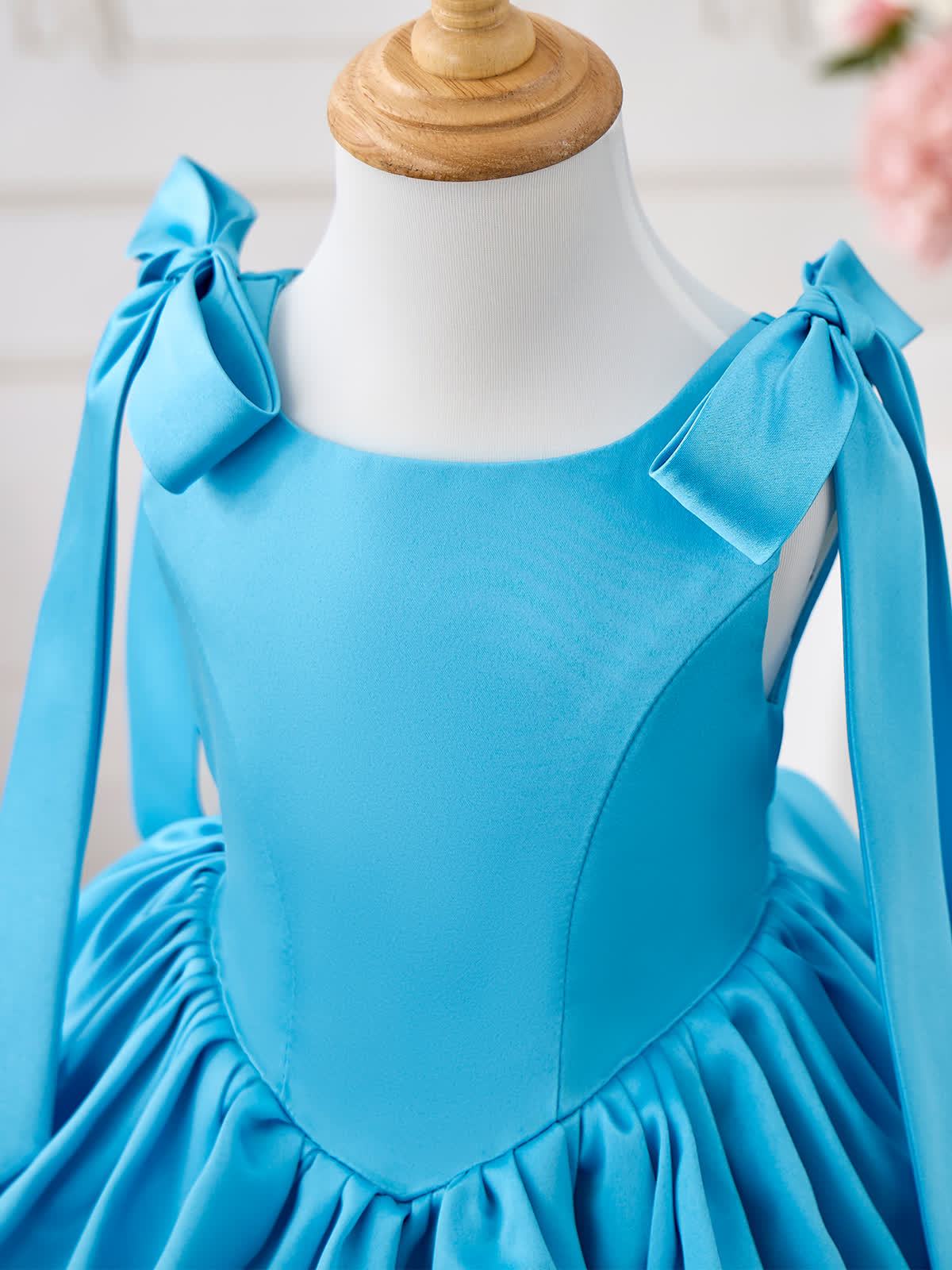 Satin Bow Sleeveless Midi Dresses - image 4