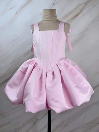 Satin Bow Sleeveless Midi Dresses - image 4