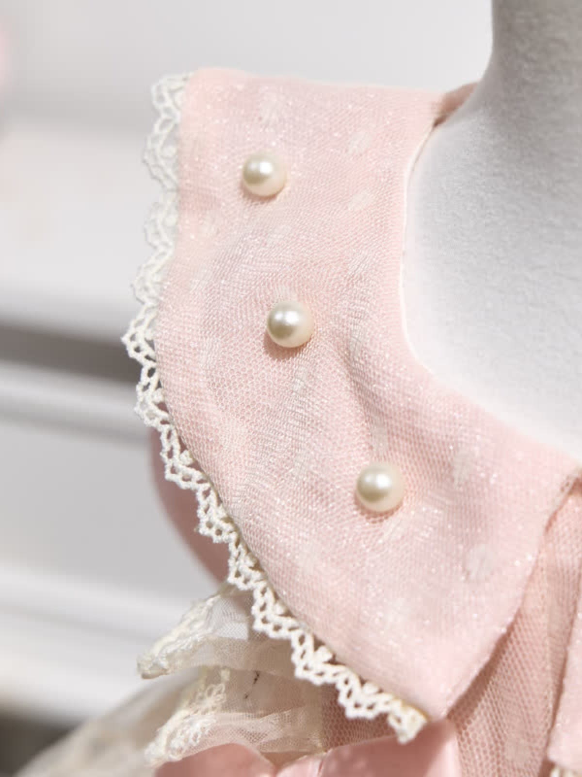 Mesh Rosette  Lace Edge Sleeveless Midi Dresses - image 6