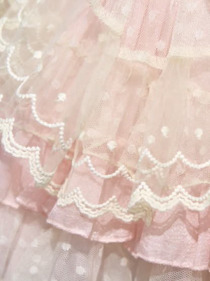Mesh Rosette  Lace Edge Sleeveless Midi Dresses - image 8