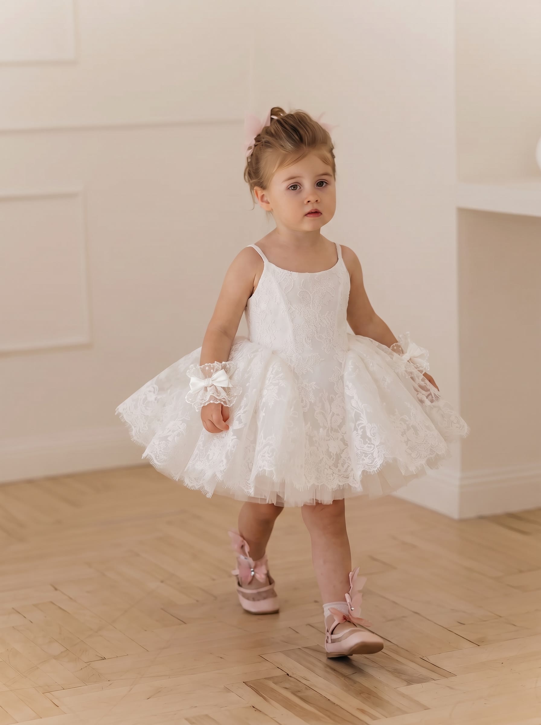 Lace Bow Sleeveless Midi Dresses - image 3