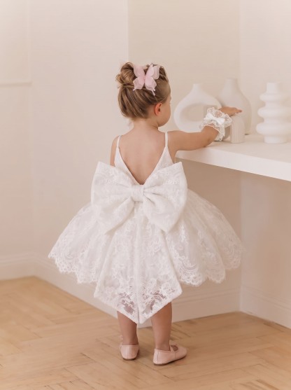 Lace Bow Sleeveless Midi Dresses - image 4