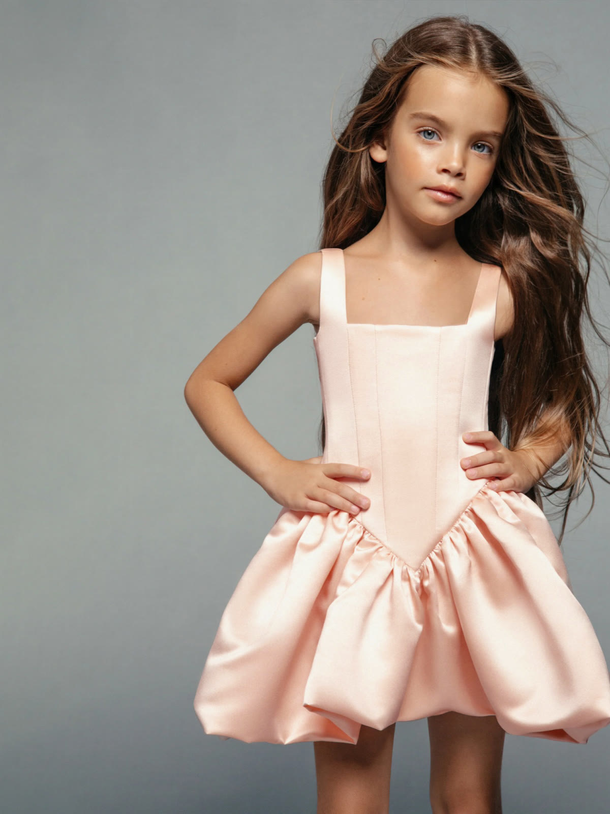 Chemical Fiber Blend Ruched Sleeveless Short Dresses - Pink - 150cm - image 1