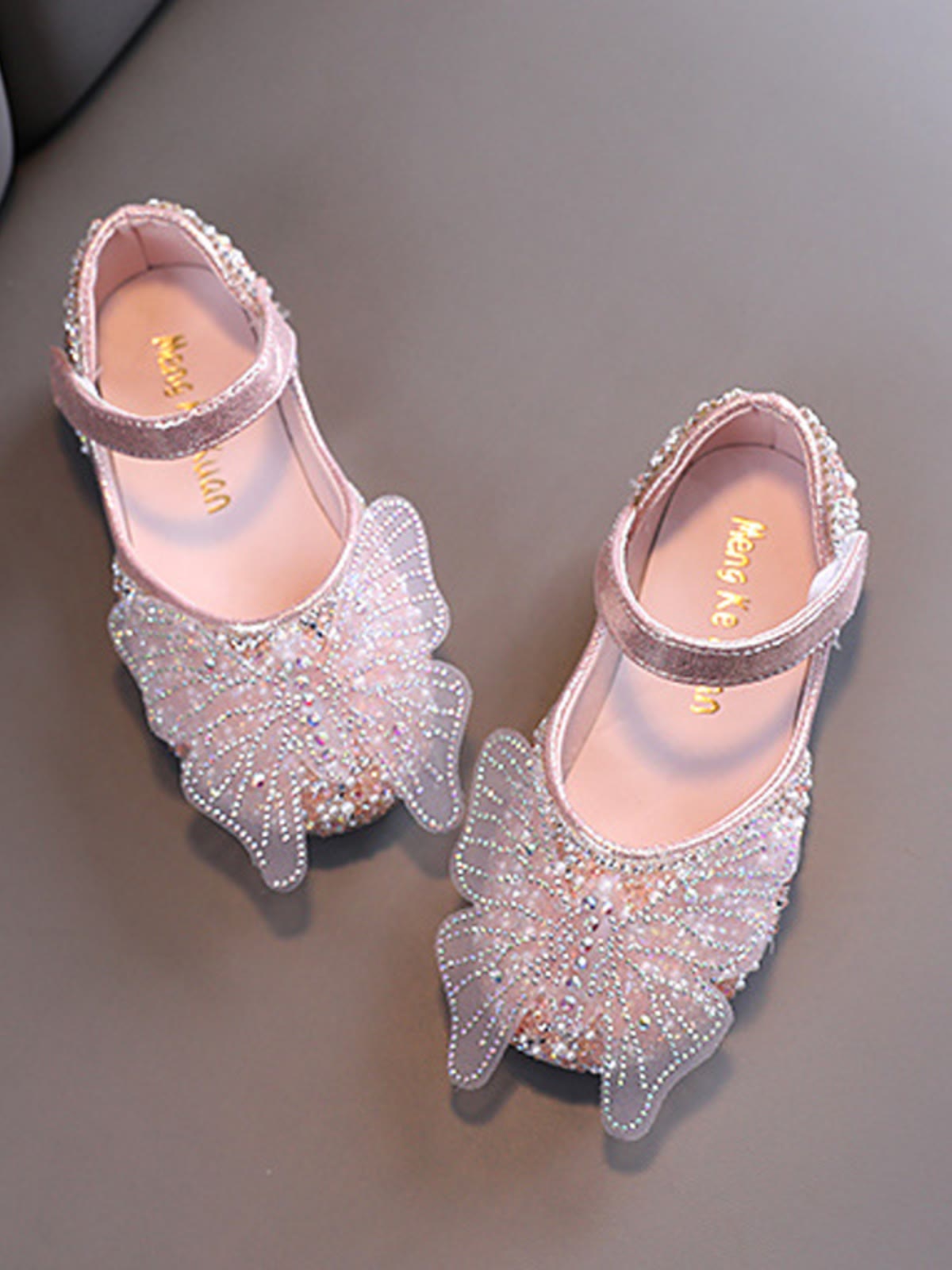 Solid Rhinestones Round Toe Mary Janes - image 5