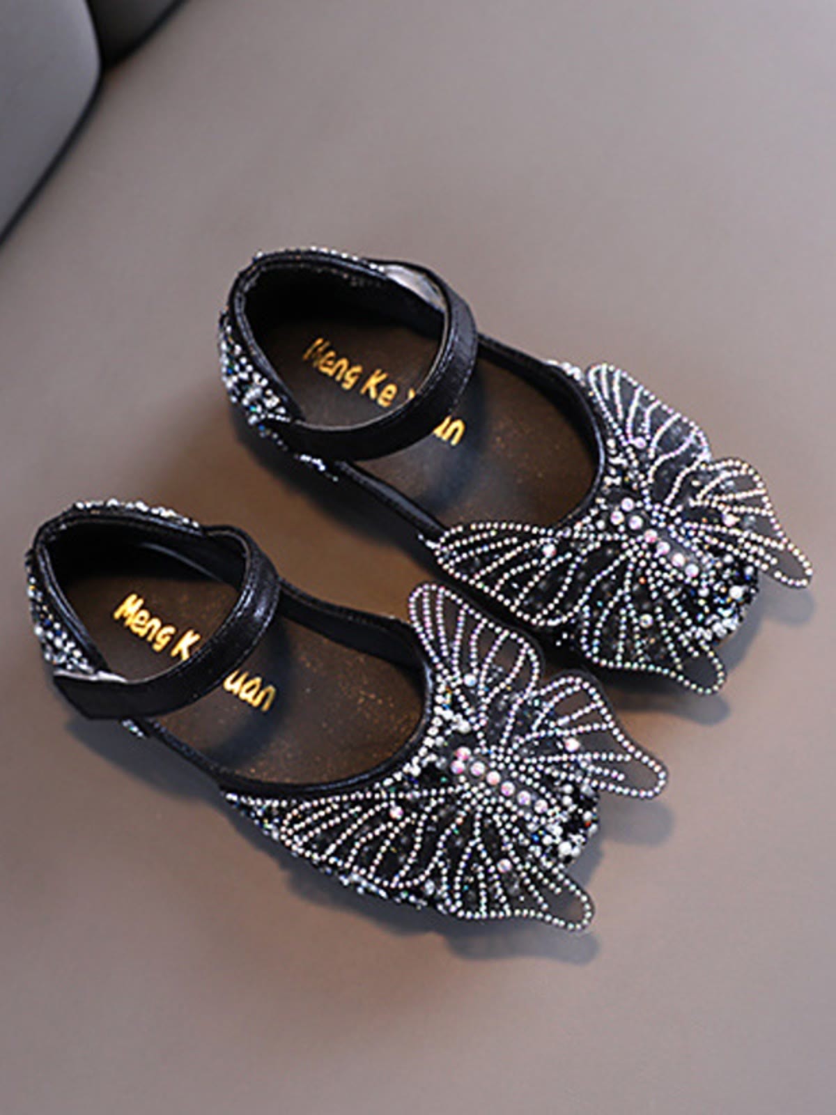 Solid Rhinestones Round Toe Mary Janes - image 2
