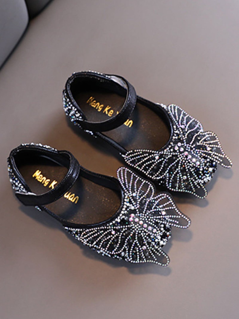Solid Rhinestones Round Toe Mary Janes - image 2