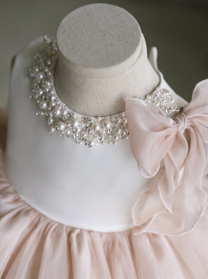 Organza Pearl Bow Sleeveless Midi Dresses - image 5