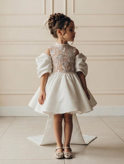 Lace Lace Sleeveless Midi Dresses - White - 9-10Y - image 1