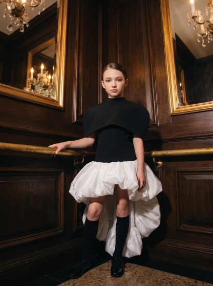 Chemical Fiber Blend Fluffy Cap Sleeve Short Two-piece Set - image 2