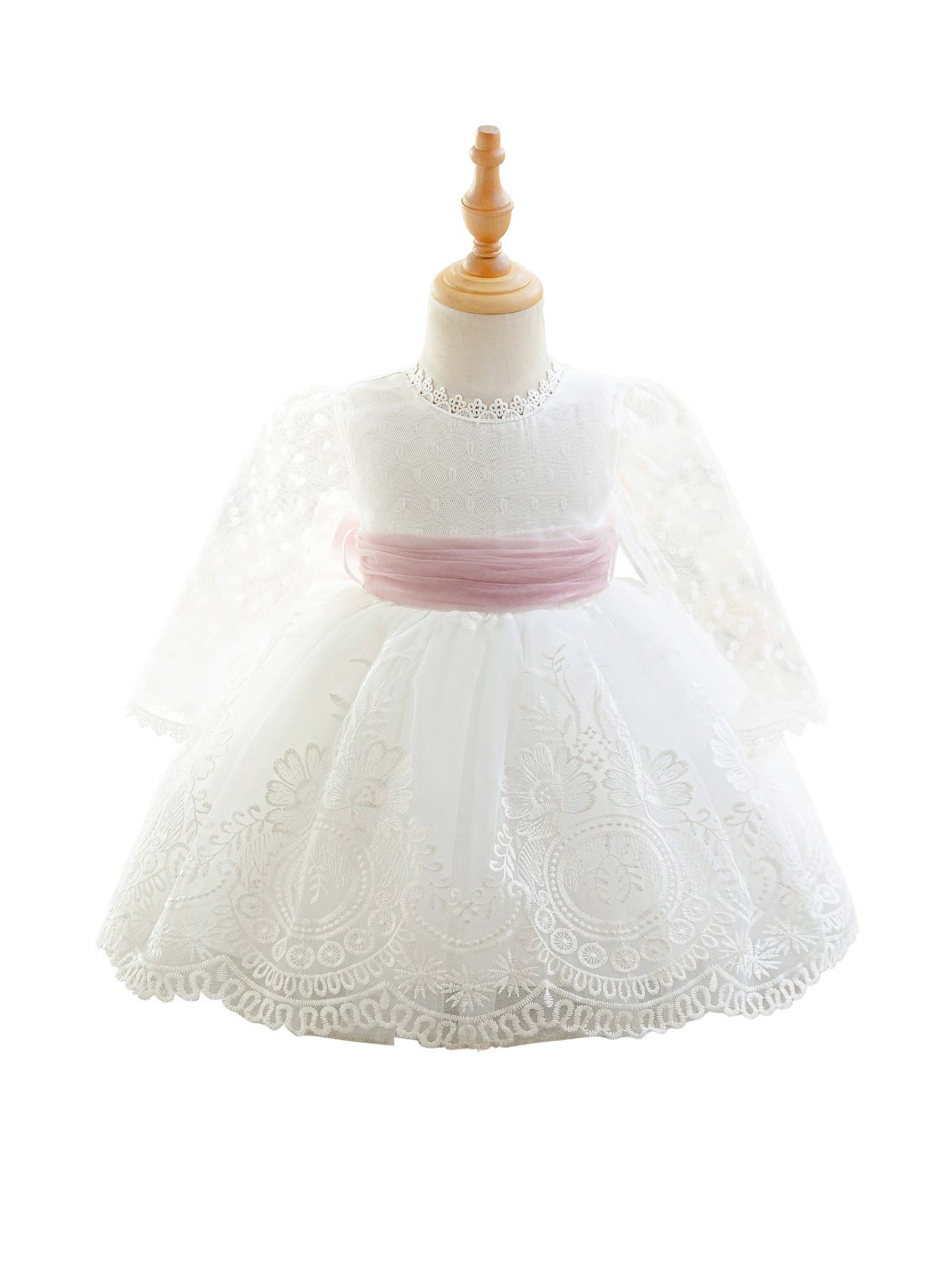 Mesh Bow Short Sleeve Short Dresses - image 5