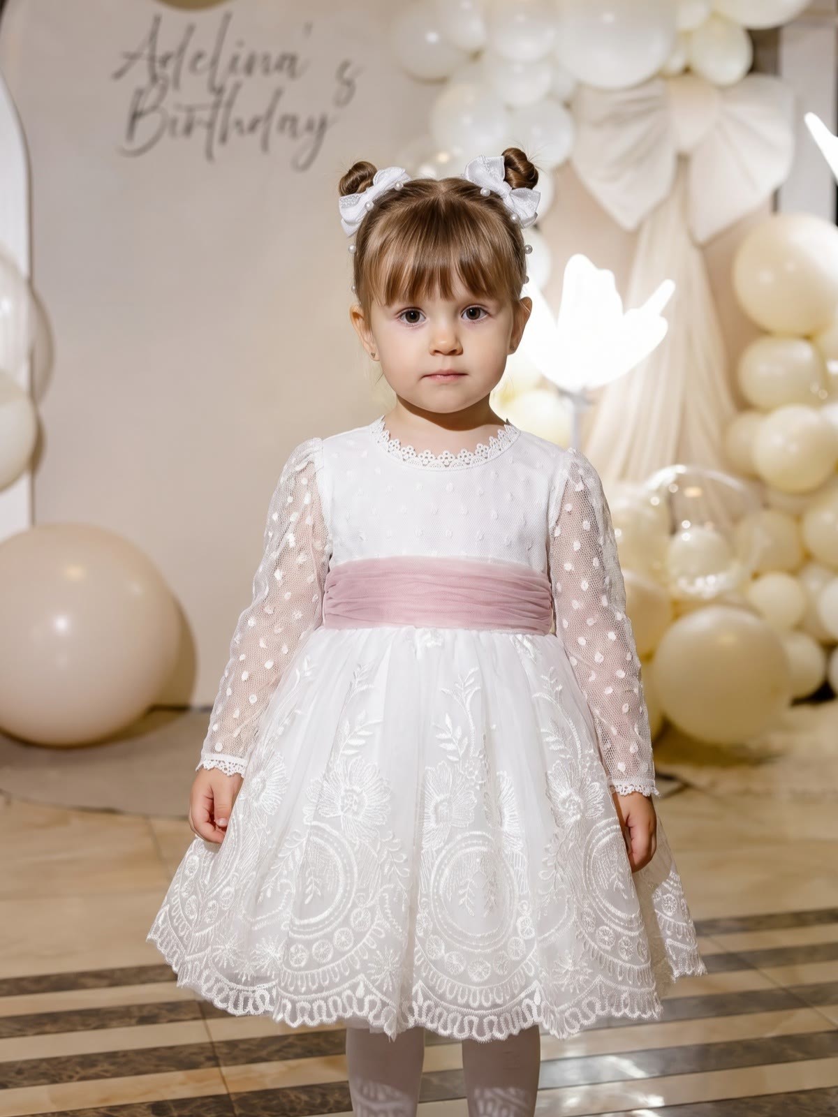 Mesh Bow Short Sleeve Short Dresses - image 3