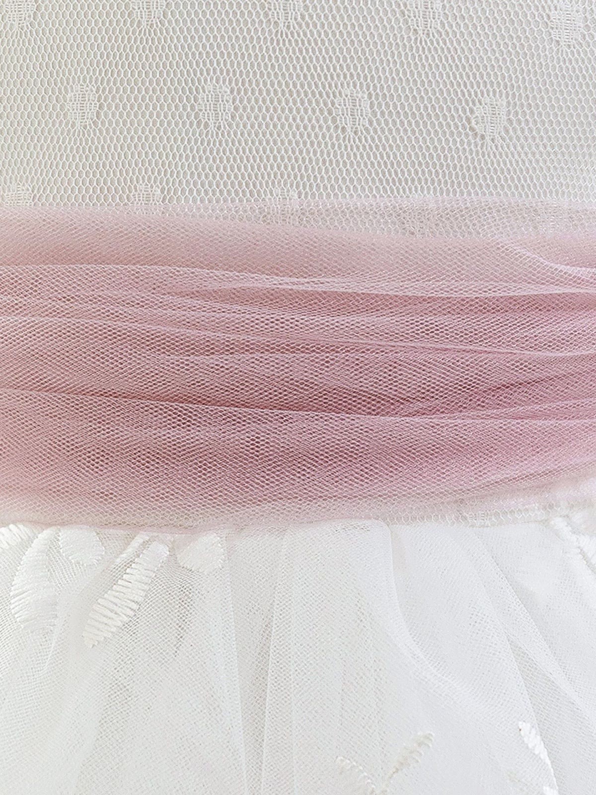 Mesh Bow Short Sleeve Short Dresses - image 7