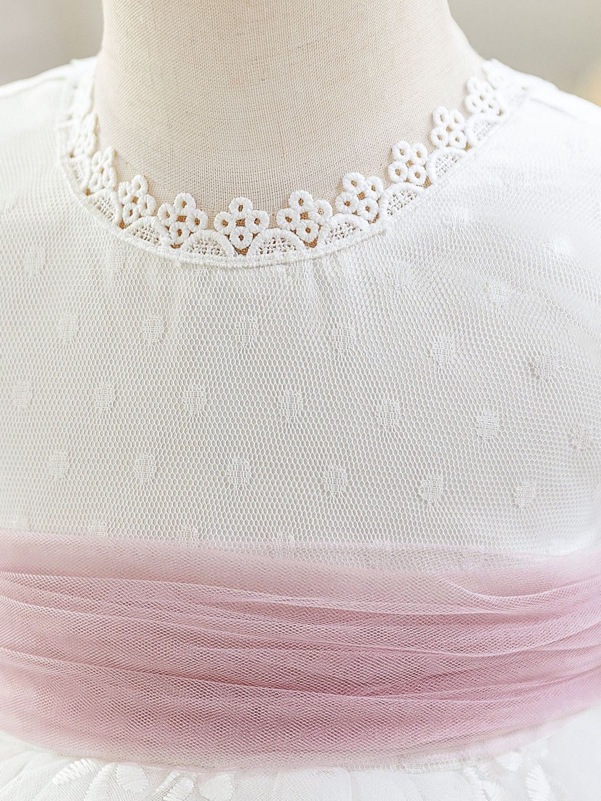 Mesh Bow Short Sleeve Short Dresses - image 6