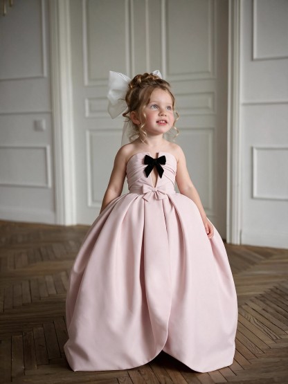Satin Bow Sleeveless Maxi Dresses - image 3