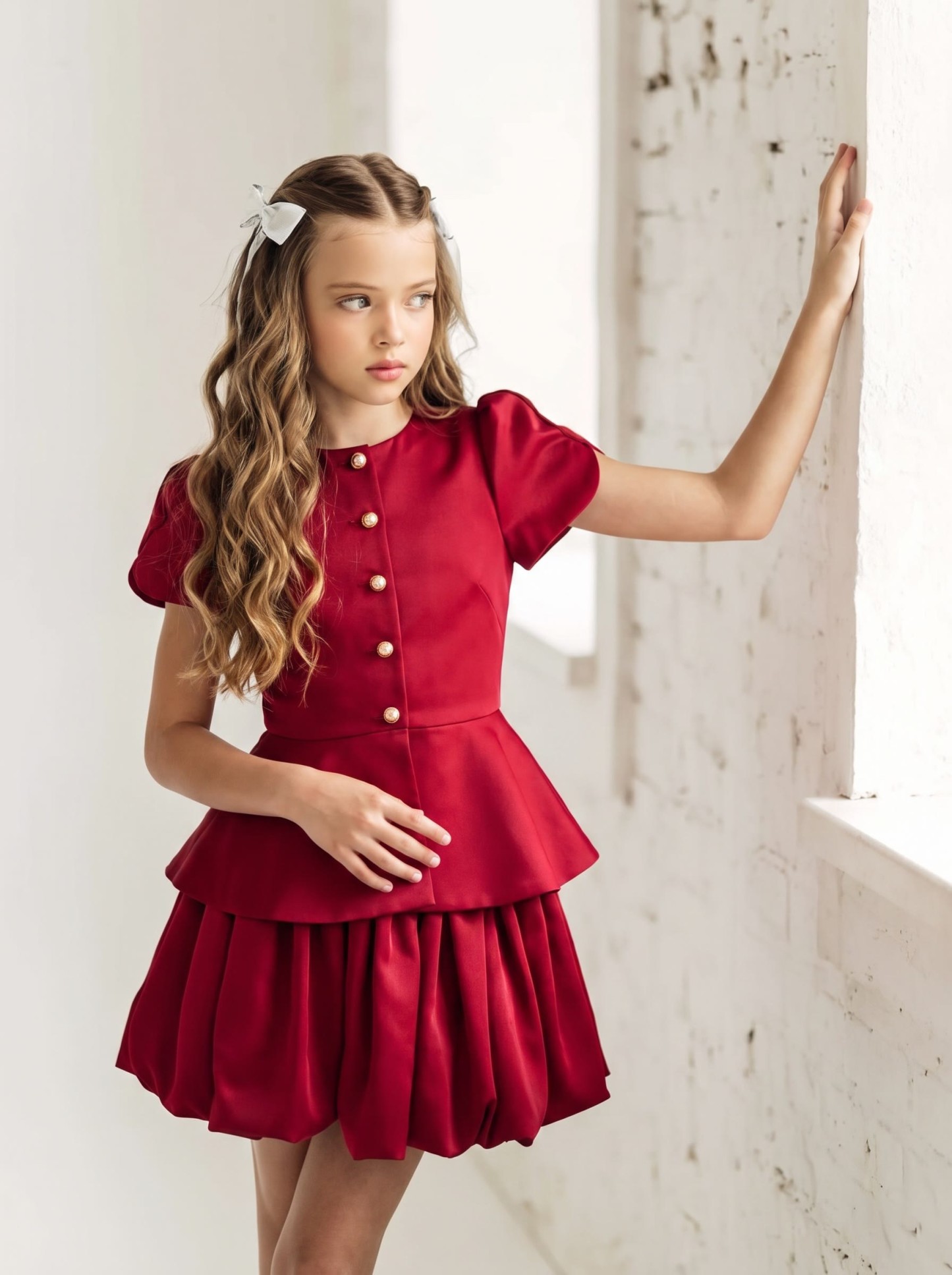 Satin Button Sleeveless Short Two-piece Set - image 3