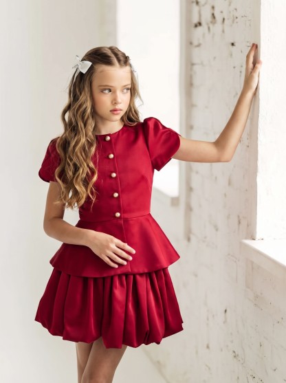 Satin Button Sleeveless Short Two-piece Set - image 3
