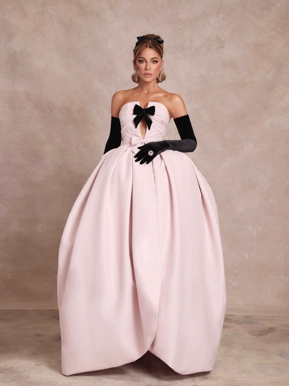 Women Satin Bow Sleeveless Maxi Dresses Without Gloves - image 7