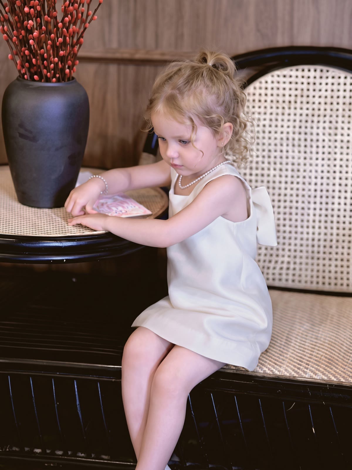 Satin Bow Sleeveless Short Dresses - image 3
