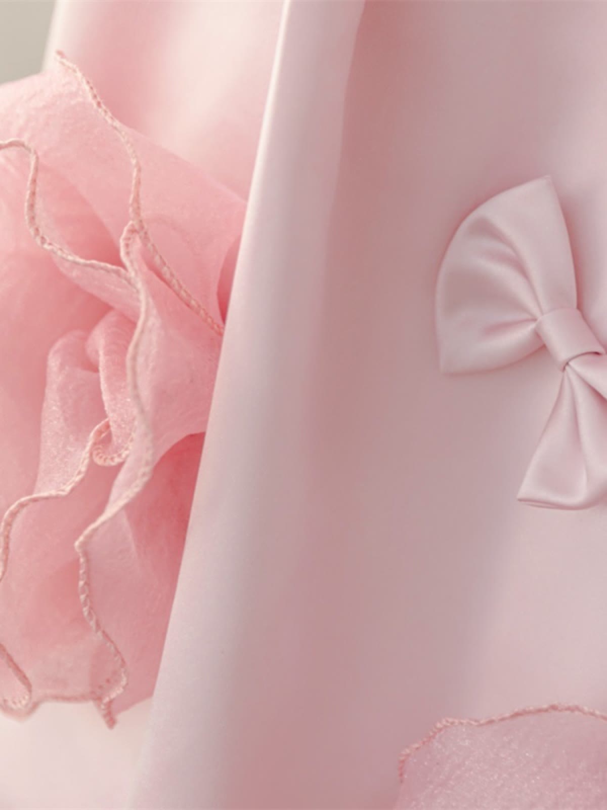 Satin Rosette Sleeveless Short Dresses - image 7