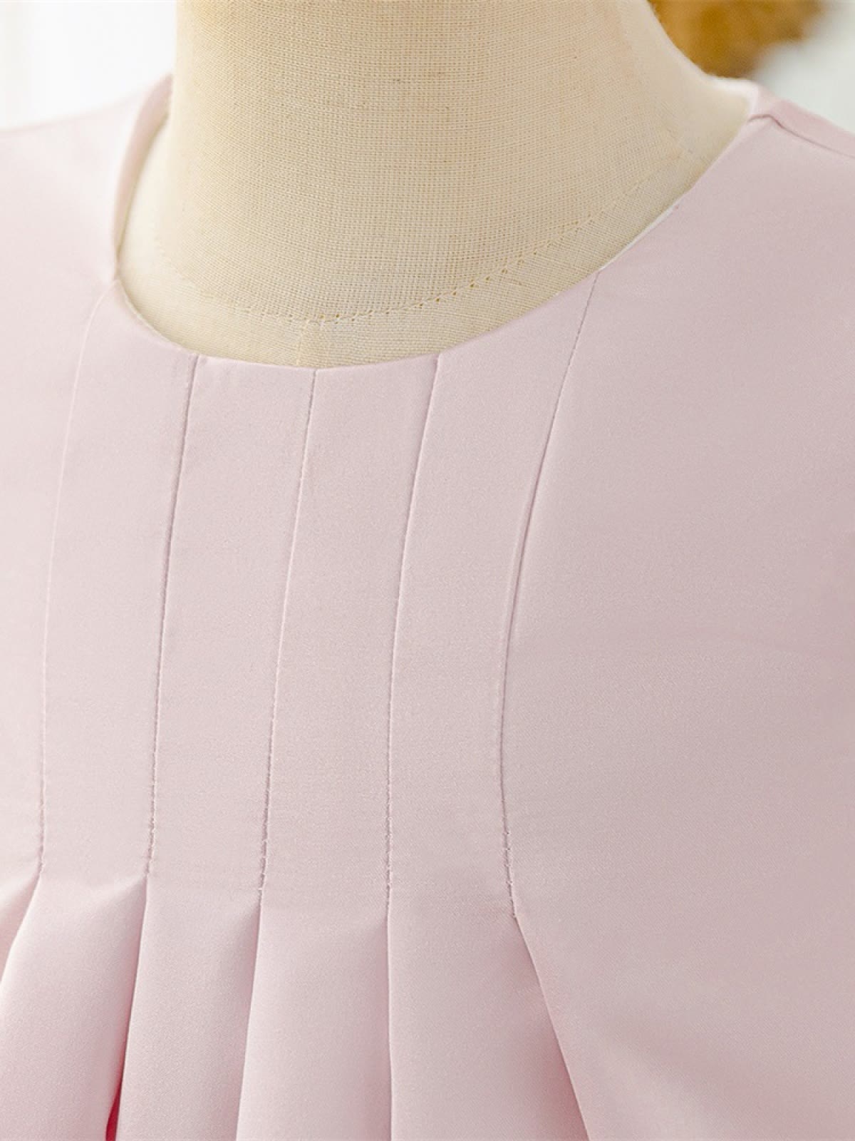 Satin Rosette Sleeveless Short Dresses - image 6