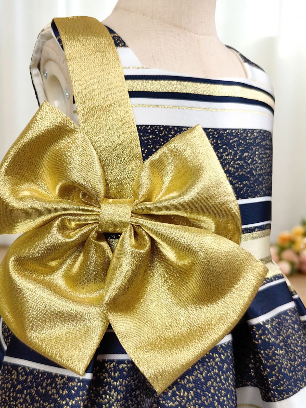 Satin Bow Sleeveless Short Dresses - image 3