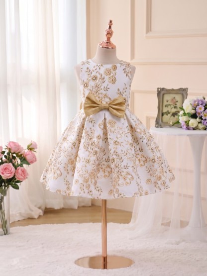 Satin Bow Sleeveless Short Dresses - image 2
