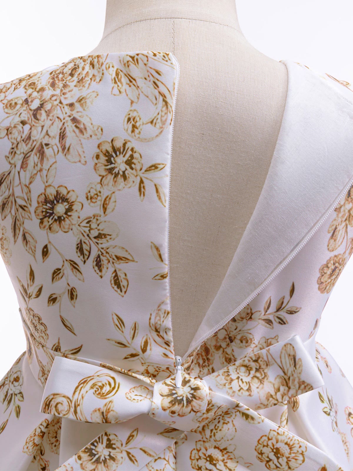 Satin Bow Sleeveless Short Dresses - image 7