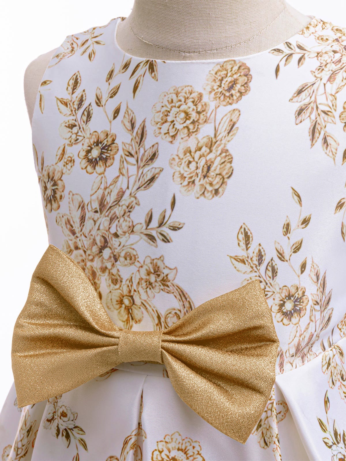 Satin Bow Sleeveless Short Dresses - image 5