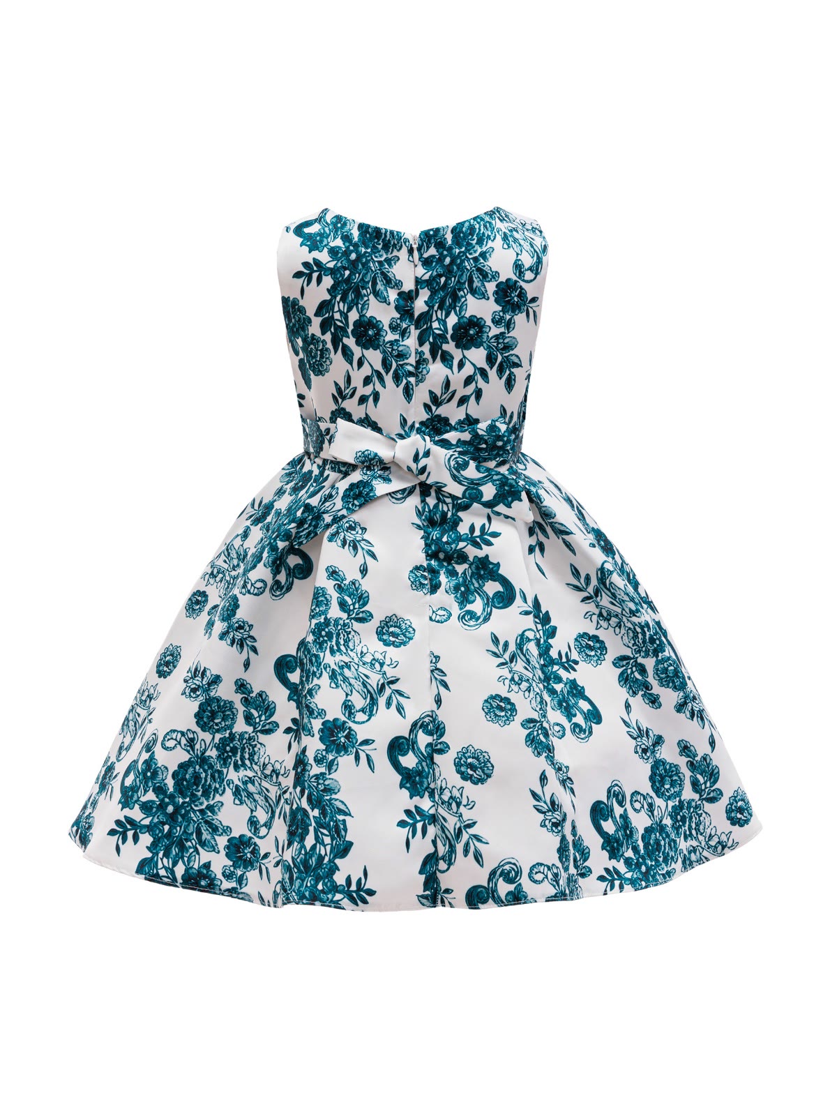 Satin Bow Sleeveless Short Dresses - image 10