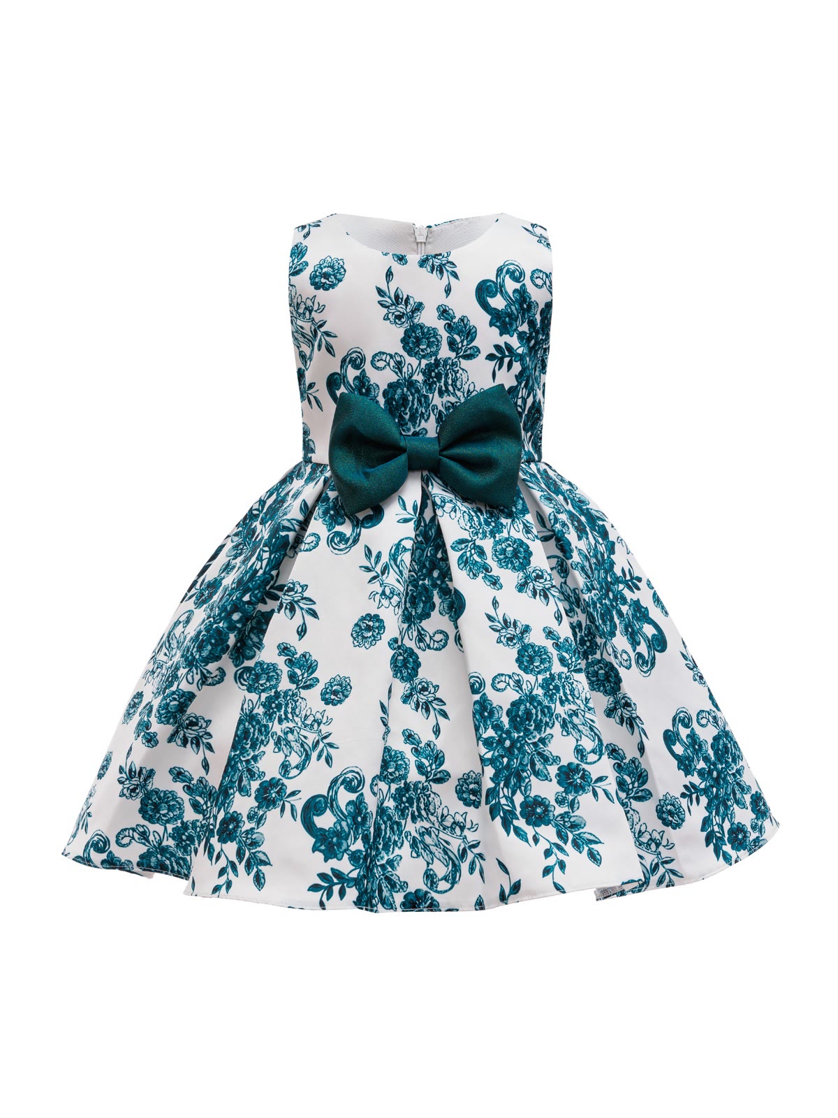 Satin Bow Sleeveless Short Dresses - image 9
