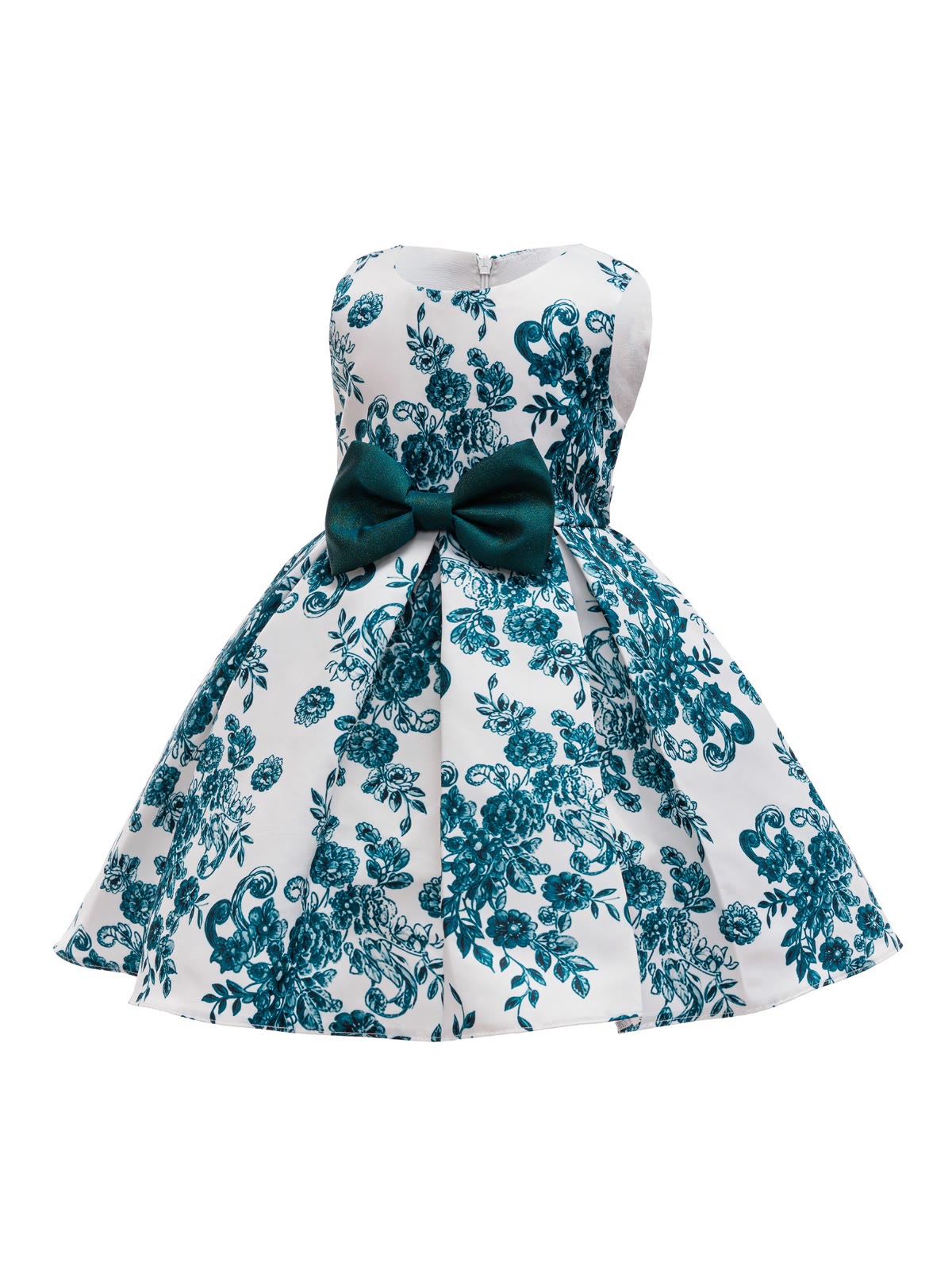 Satin Bow Sleeveless Short Dresses - image 11