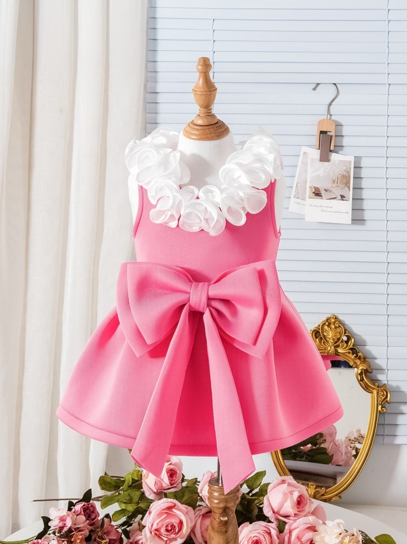 SCUBA KNIT Bow Sleeveless Midi Dresses - image 2