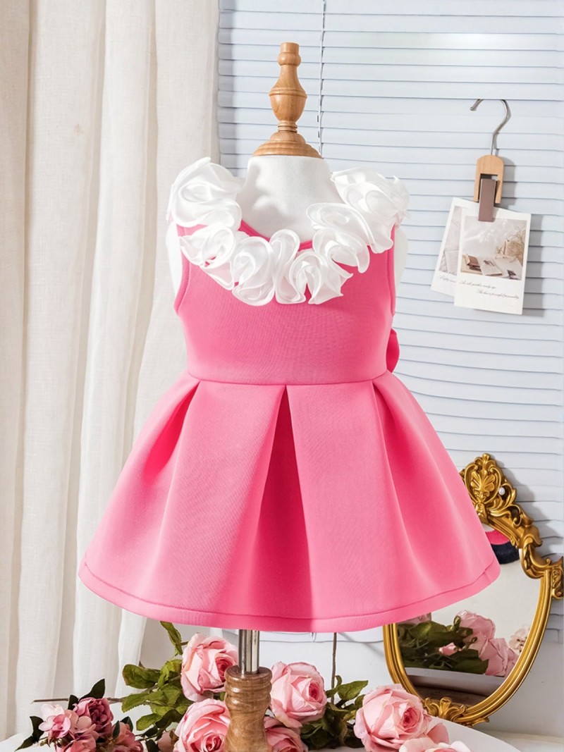 SCUBA KNIT Bow Sleeveless Midi Dresses - image 2
