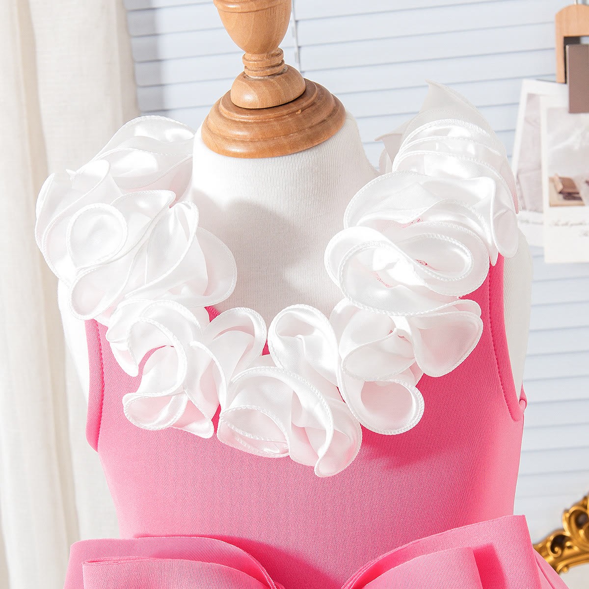 SCUBA KNIT Bow Sleeveless Midi Dresses - image 3