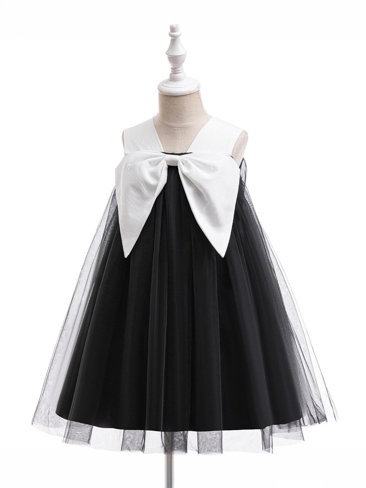 Mesh Bow Sleeveless Midi Dresses - image 5