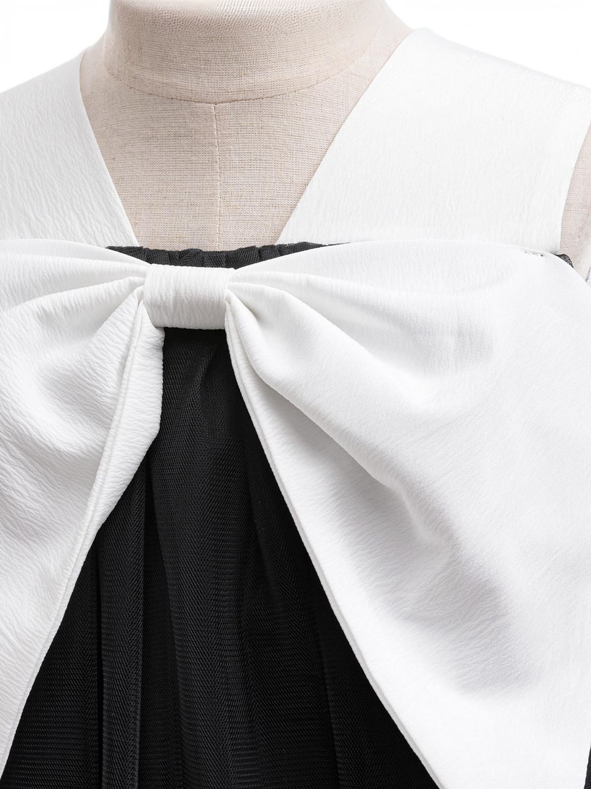 Mesh Bow Sleeveless Midi Dresses - image 8